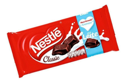 Chocolate Ao Leite Classic Nestlé  Pacote 90 G Tablete