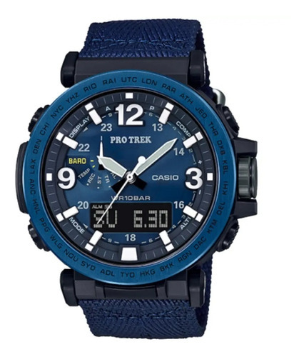 Reloj Casio Pro Trek Prg-600yb-2 Hombre Color de la correa Azul Color del bisel Azul Color del fondo Azul