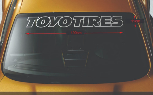 Calco Toyotires Parabrisas 100cmx11cm Vinilo Sticker