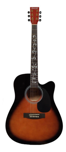 Guitarra Electroacustica Texana Afinador Mccartney Bfg4117c