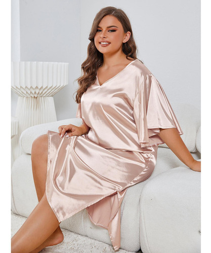 Camisones De Talla Grande, Pijama Con Cuello En V