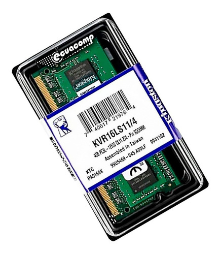 Memoria Ram Kingston Ddr3l 4gb Pc3l-12800 1600mhz So-dimm