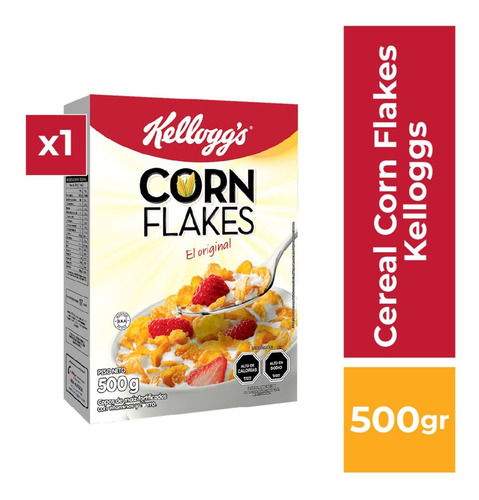 Imagen 1 de 1 de Cereal Corn Flakes Kellogg's Hojuelas De Maiz 500 G