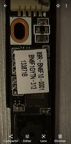 Camara Web Interna Laptop Positivo Bgh G870, G860 Y G850