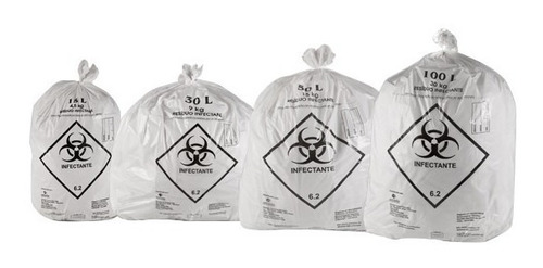 Imagem 3 de 3 de Sacos De Lixo Infectante Hospitalar 100 Litros 100 Unidades