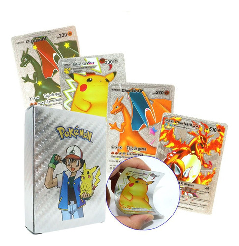 Pokémon Cartas Español Mazo 55 Uds Vmax Gx Tarjetas Doradas