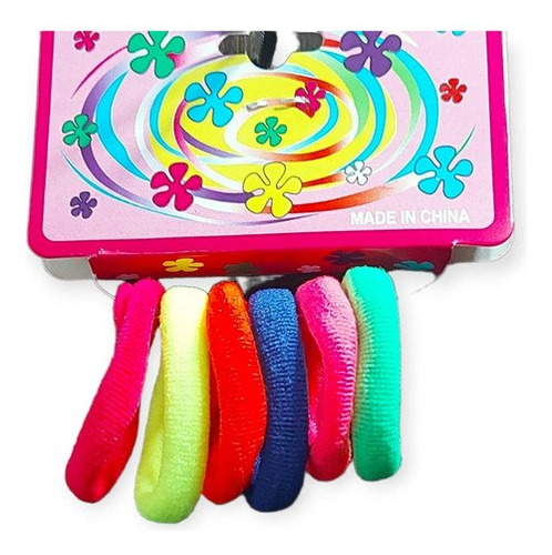 Colitas Para El Pelo Pack X 6 Unidades Chicas Colores Fluor