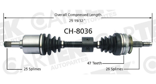 Flecha Homocinetica Completa Der Plymouth Voyager 87-95