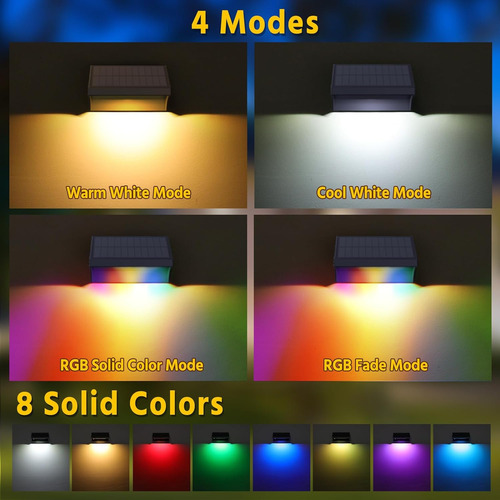 Luces Solares Para Valla Al Aire Libre, Impermeables, Luces