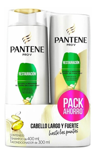  Pack Shampoo 400ml+acondicionador 300ml Pantene Restauracion