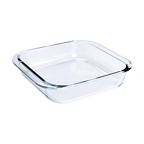 2.3l Clear Square Tempered Glass Bakeware,glass Casserole Ba