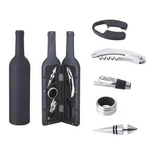 Set  Menaje Sacacorchos Abridor De Vinos X 5 Piezas