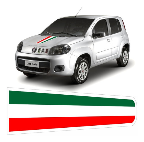 Adesivo Capo Fiat Uno Faixa Italia Sport Carro Tuning Imp342