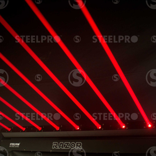 Imagen 6 de 6 de Barra Motorizada 8 Laser Rojo Profesional Steelpro Razor