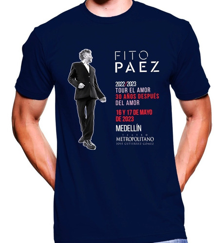 Camiseta Premium Rock Estampada Fito Paez Medellin 2023