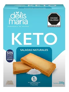 Delis De María - Galletas Keto Saladas - 2 Cajas (400g)