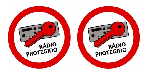 Adesivo Radio Protegido Vidro Interno Volkswagen Gol Parati