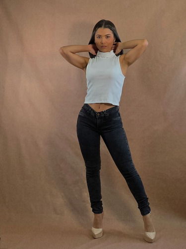 Imagen 7 de 10 de Jeans Stretch Para Damas Azules Marca Isle