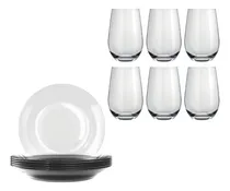 Comprar Jogo 6 Pratos Fundos Astral + 6 Copos Dubai 480ml Conjunto