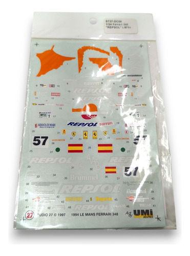 Decalque Studio27 Ferrari 348 Lm Repsol (Usado)