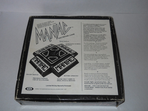 Maniac Electronic Game Juego Electronico Ideal 1979 En Caja (Usado)