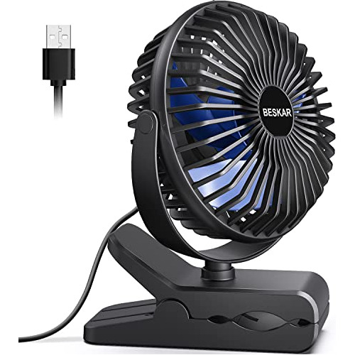 Ventilador Usb Pinza, Ventilador Pequeño Portátil Cab...