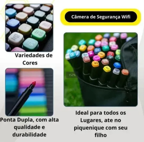 Marcador - 120 Cores.- Conjunto De Marcadores Touch De Cabeç