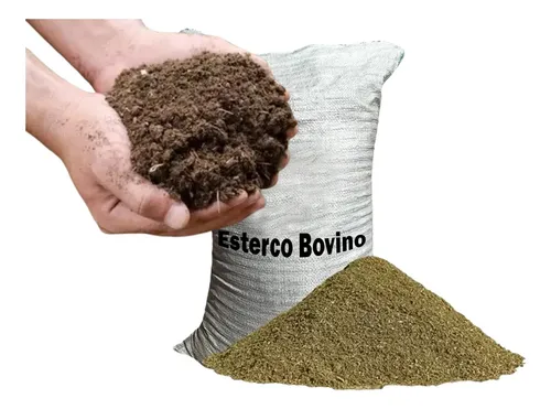 Esterco Bovino 5kg Para Hortas De Verduras Vasos De Plantas