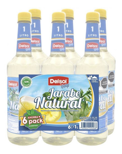 Jarabe Natural Delsol 6 Pzas De 1 L