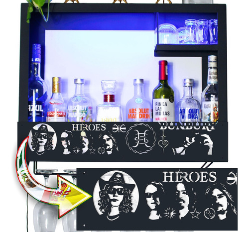 Cantina Heroes Bunbury Cava Moderna Led Cantinera Porta Vino