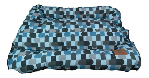 Cama Para Cachorro Grande 100x80 Cm - 100% Lavável - Modelos Cor Abstrato Azul