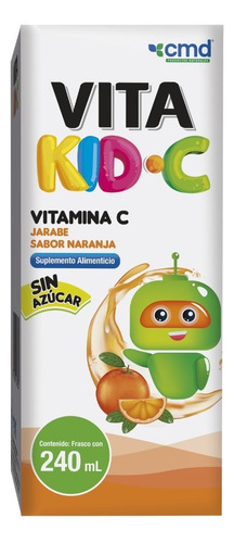 Vitamina C En Jarabe Para Niños Sabor Naranja S/azucar 240ml