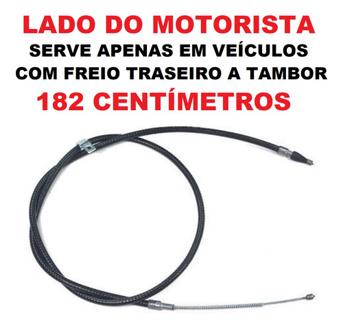 Cabo Freio De Mão Traseiro Esquerdo Saveiro G5 09 A 14 182cm