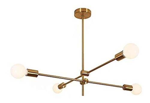 Modo Lighting Sputnik Candelabro De 4 Luces De Oro Colgante