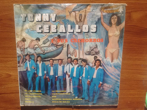 Tonny Ceballos Y Sus Cachorros. Disco Lp Pino