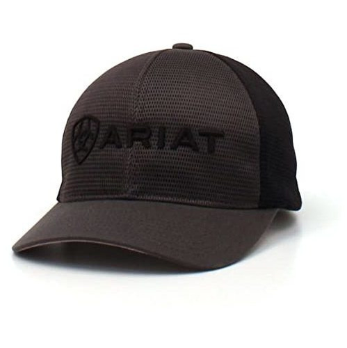 Ariat Hombres Negro Snapback Flexfit Bordado Logo Yhmm1