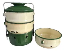 Comprar Marmitas Viandas Enlozadas Apilables Con Carbonero Antiguas