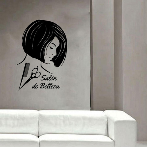 Vinilo Pared Peluqueria Mujer Salon Wall Sticker