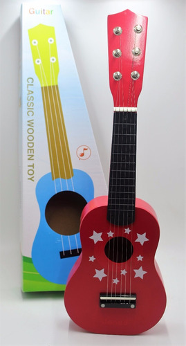 Guitarra Niños Madera + Uñeta Varios Colores, Regalo De Navi