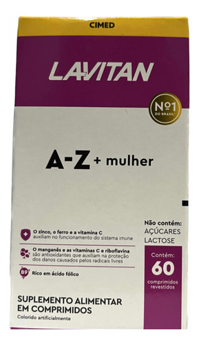 Polivitamínico Lavitan A-z Mulher 60 Comprimidos