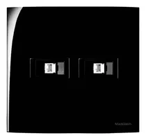 Comprar Conj.2 Tomada Para Rede Rj45 Cat5e Preto Brilhante Margirius