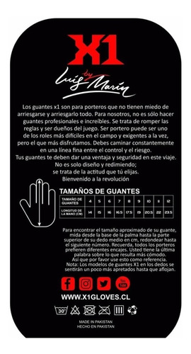 Imagen 5 de 5 de Guantes De Futbol X1 Samurai Azul Pro