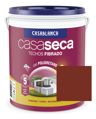 Casaseca Impermeabilizante Fibrado Color 20k C/ Poliuretano