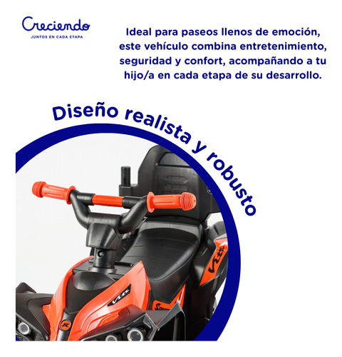 Cuatriciclo A Batería 6v Bluetooth Barra De Empuje Y Música