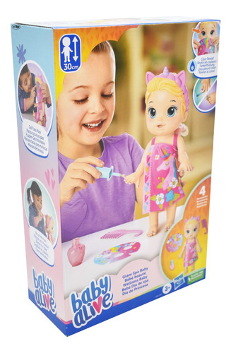 Baby Alive Bebe Dia De Spa 4 Accesorios Muñeca 30cm Hasbro
