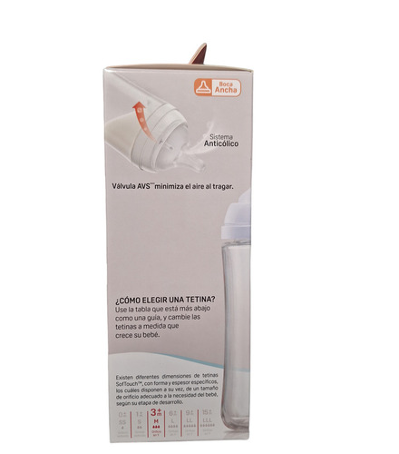 Mamadera De Vidrio Boca Ancha 240 Ml Pigeon Transparente