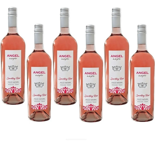 Imagen 1 de 3 de Caja X 6 - Ángel Negro Sparkling Rosé Dulce