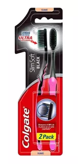 Cepillo de Dientes Colgate Slim Soft Black 2 piezas