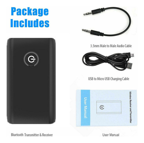 Transmisor Y Receptor Bluetooth 5.0 De 3,5 Mm, 2 Dispositivo