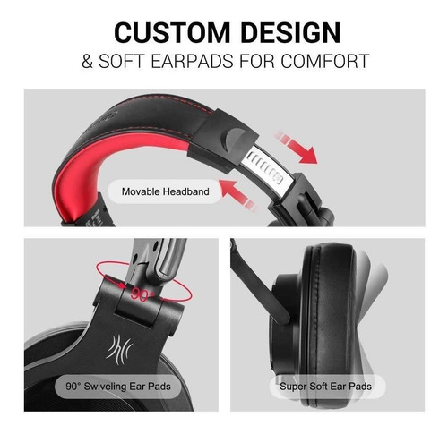 Imagen 6 de 6 de Oneodio A71 Auriculares Con Cable Para Colocar Sobre Las Ore